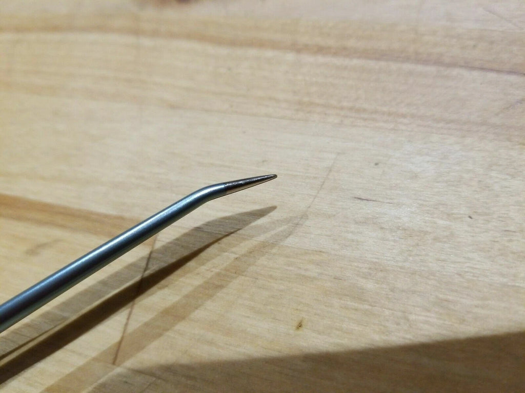 DS Codman 80-2942 Mallis Bipolar Non Irritating Titanium Forceps angled up