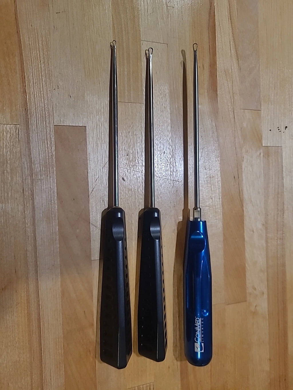 Conmed Linvatec Arthroscopy Open Currette Set Of 3 24-1005, 25-1005,