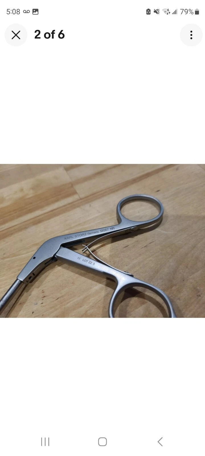 Karl Storz Laryngoscopy Bronchoscopy  clip Applying  forceps Curved 12067NR
