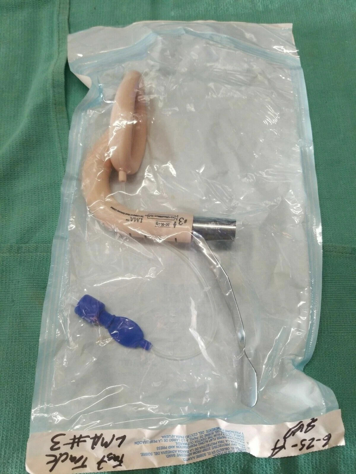 DS LMA Fastrach #3 Laryngeal Mask With Tube Sterile Pack. Reusable